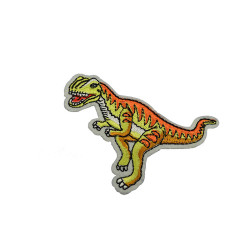 dinosaurus applicatie oranje groen