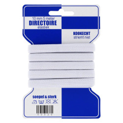 directoire elastiek 10 mm breed wit 5 meter directoire elastiek 10 mm breed wit 5 meter
