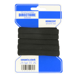 directoire elastiek 10 mm breed zwart 5 meter directoire elastiek 10 mm breed zwart 5 meter