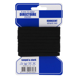 directoire elastiek 6 mm breed zwart 10 meter directoire elastiek 6 mm breed zwart 10 meter
