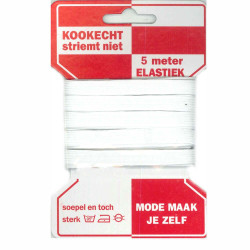 directoire gevlochten elastiek 10 mm breed wit 5 meter directoire gevlochten elastiek 10 mm breed wit 5 meter
