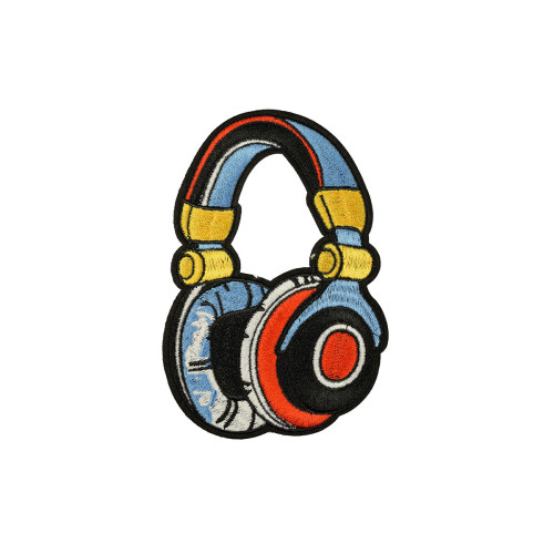 DJ koptelefoon patch 12 x 8 cm