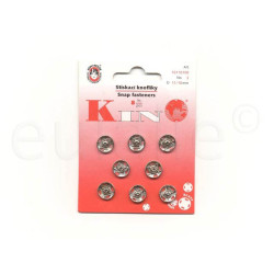 drukknopen opnaaibaar zilver 1 cm