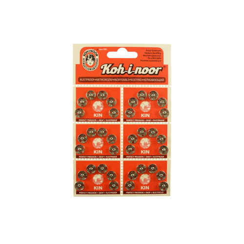 aannaaibare drukknopen 10/9 mm 6 stuks nikkel