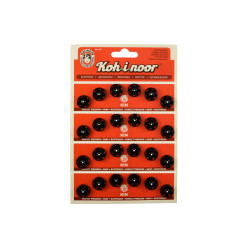 aannaaibare drukknopen 16/15 mm 6 stuks zwart