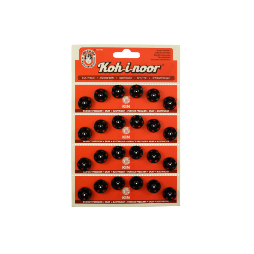 aannaaibare drukknopen 16/15 mm 6 stuks zwart