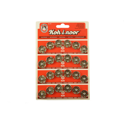 aannaaibare drukknopen 19/18 mm 6 stuks nikkel
