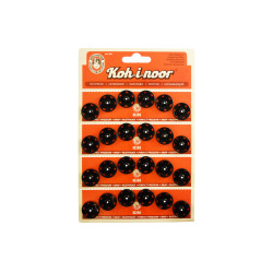 aannaaibare drukknopen 19/18 mm 6 stuks zwart