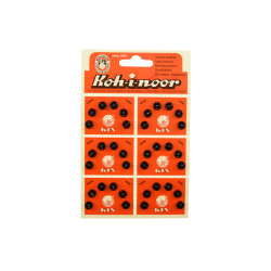 aannaaibare drukknopen 7,5/7mm 6 stuks zwart