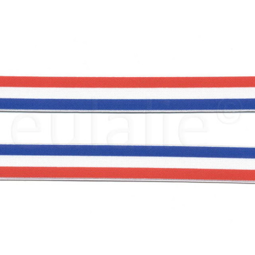 elastiek rood wit blauw 2.5 cm