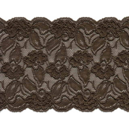 elastisch kant 15 cm donkerbruin