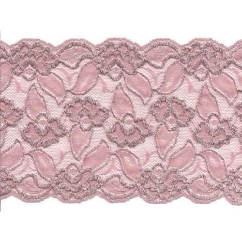 elastisch kant 15 cm poeder roze
