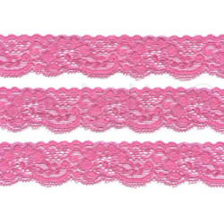 elastisch nylon kant 3 cm hard roze elastisch nylon kant 3 cm hard roze