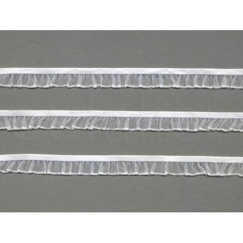 elastisch ruche band wit