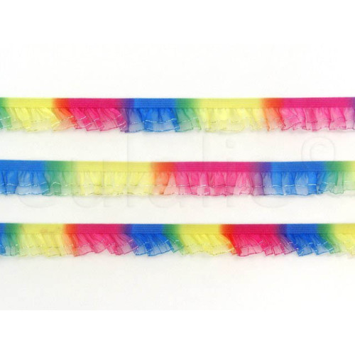 elastisch ruche regenboog