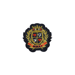 embleem applicatie goud donkerblauw