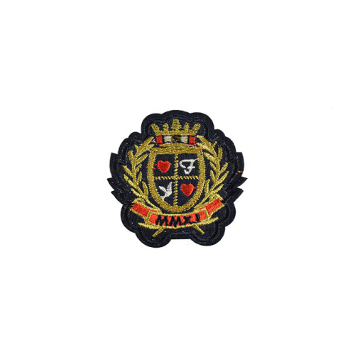 embleem applicatie goud donkerblauw