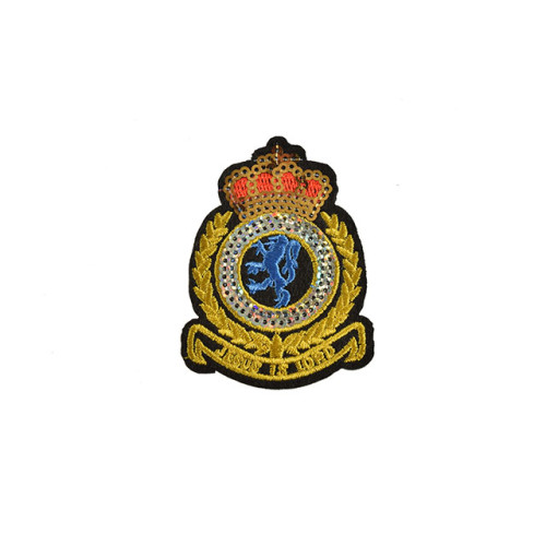 embleem applicatie goud zilver pailletten