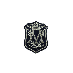 embleem applicatie zilver donkerblauw embleem applicatie zilver donkerblauw
