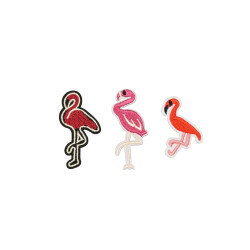 flamingo applicatie set opstrijkbaar 3 stuks flamingo applicatie set opstrijkbaar 3 stuks