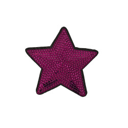 fuchsia ster patch pailletten 10 cm fuchsia ster patch pailletten 10 cm