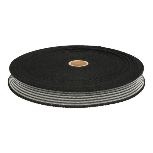 gaas elastiek stevig zwart 25mm per meter