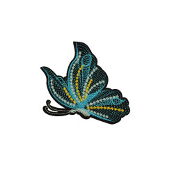 geborduurde applicatie vlinder turquoise geborduurde applicatie vlinder turquoise
