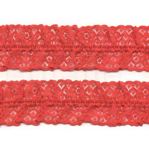 gerimpeld kant rood 5 cm