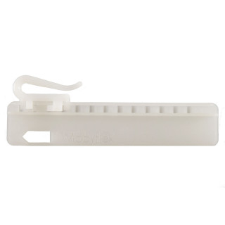 gordijnhaak 7,5 cm verstelbaar Microflex om in te naaien gordijnhaak 7,5 cm verstelbaar Microflex om in te naaien