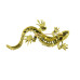 hagedis broche bewerkt met strass steentjes goud - 1