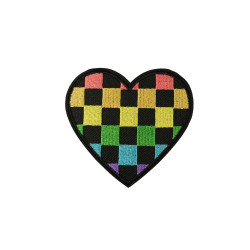 hart patch geblokt diverse kleuren hart patch geblokt diverse kleuren
