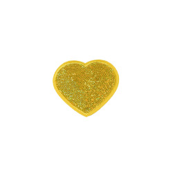 hart patch geel fijne pailletten hart patch geel fijne pailletten