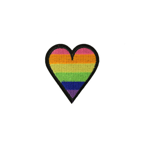 hart patch regenboog 6 x 5 cm