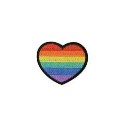 hart patch regenboog 6 x 6 cm hart patch regenboog 6 x 6 cm