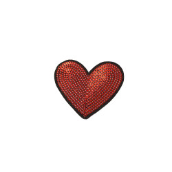 hart patch rood fijne pailletten hart patch rood fijne pailletten