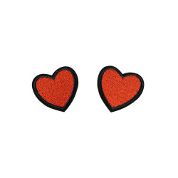 hartjes patch rood 2 stuks 4,5x4,5cm hartjes patch rood 2 stuks 4,5x4,5cm