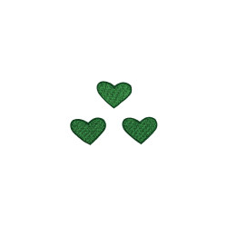 hartjes patch set donker groen 3 stuks hartjes patch set donker groen 3 stuks