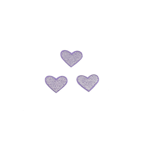hartjes patch set lila 3 stuks
