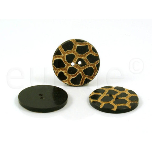 hout look knoop met relief 3.5 cm