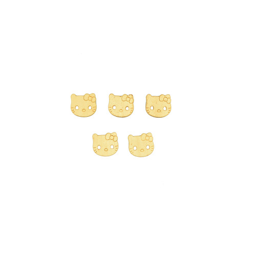 houten hello kitty knoop 5 stuks