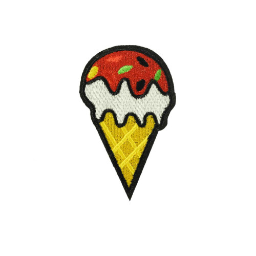 ijsje rood patch opstrijkbaar