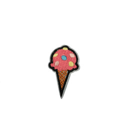 ijsje roze met bolletjes patch