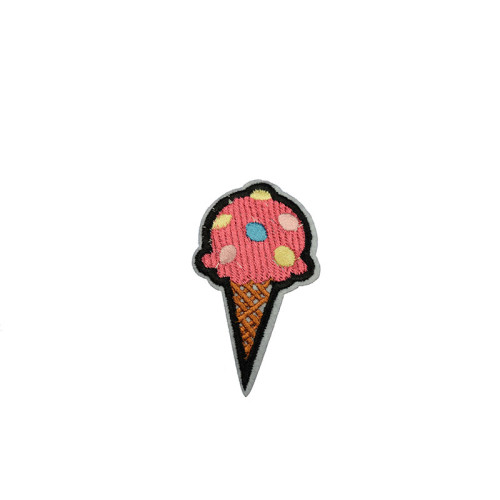 ijsje roze met bolletjes patch