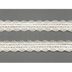 katoenen kant met doorgeregen lint ecru katoenen kant met doorgeregen lint ecru