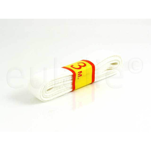 keperband 1.5 cm breed wit