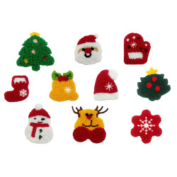 kerst set badstof patches 10 stuks kerst set badstof patches 10 stuks