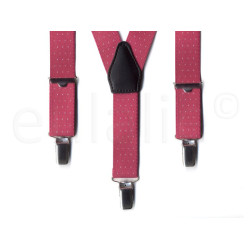 kinderbretel fuchsia met stipjes