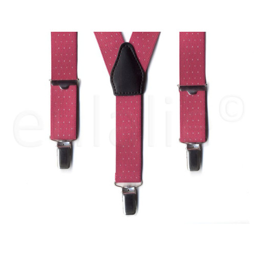 kinderbretel fuchsia met stipjes