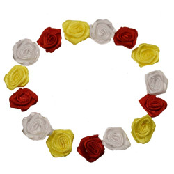 kleine roosjes rood wit geel 20 mm (15 stuks) kleine roosjes rood wit geel 20 mm (15 stuks)