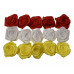 kleine roosjes rood wit geel 20 mm (15 stuks) - 1